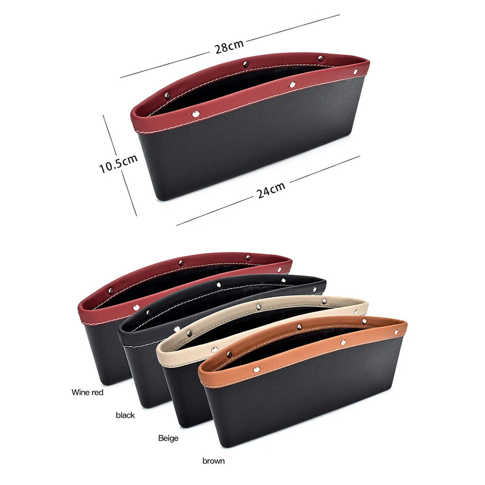 Car Seat Slit Gap Organizer Storage Pocket Multifunctional Driver Seat Catcher Cup Holder Car bag Car Accessories PU Leather