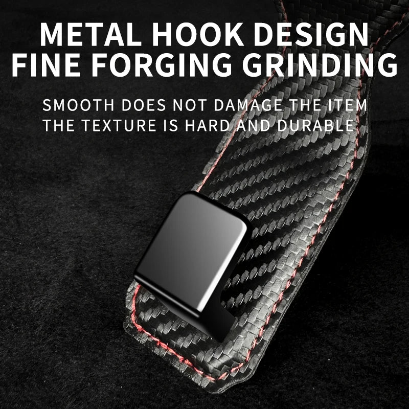 Leather Metal Hook Car Seat Back Organizer Hooks For Car Interior Accessories Bag Hanger Hook Phone Holder Single/Double Hook