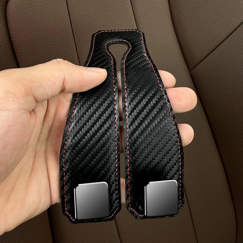 Leather Metal Hook Car Seat Back Organizer Hooks For Car Interior Accessories Bag Hanger Hook Phone Holder Single/Double Hook