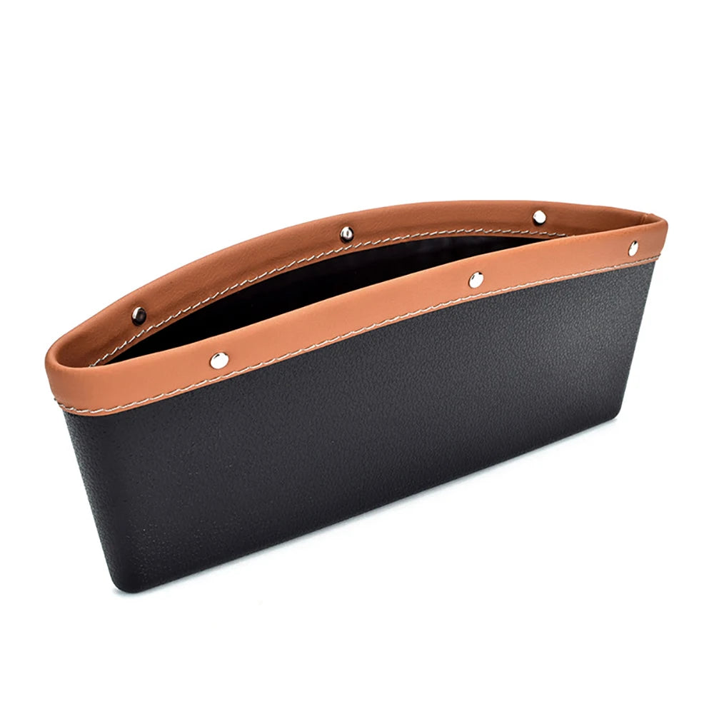 Car Seat Slit Gap Organizer Storage Pocket Multifunctional Driver Seat Catcher Cup Holder Car bag Car Accessories PU Leather