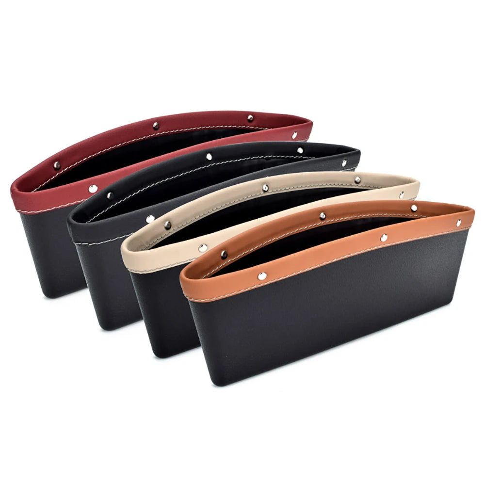 Car Seat Slit Gap Organizer Storage Pocket Multifunctional Driver Seat Catcher Cup Holder Car bag Car Accessories PU Leather